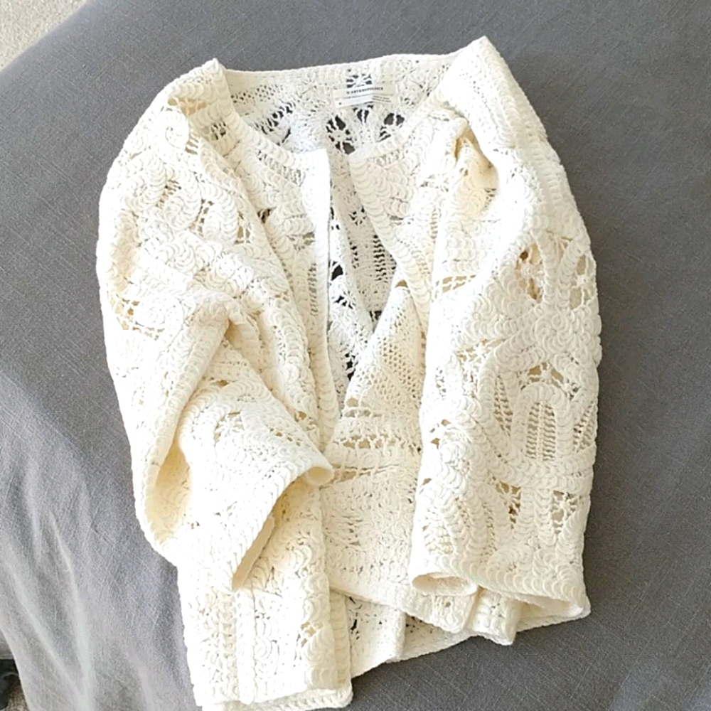 Anthropologie lace cardigan